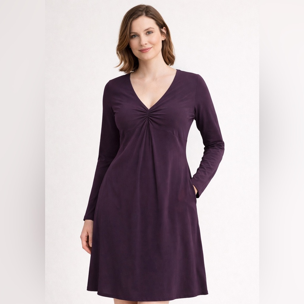 Roots Deep Purple Long Sleeve Dress